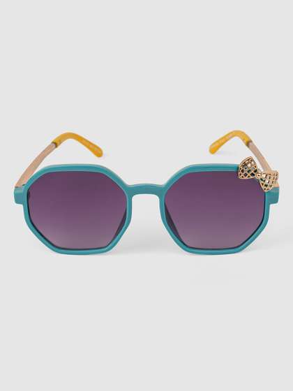 DukieKooky Unisex Kids
                    Black Lens & Green Square Sunglasses