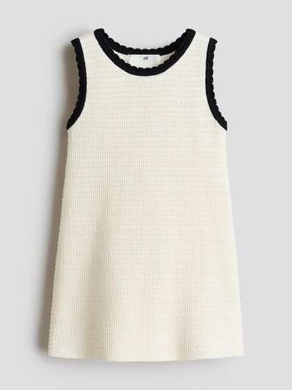 H&M Girls Textured Cotton Dress