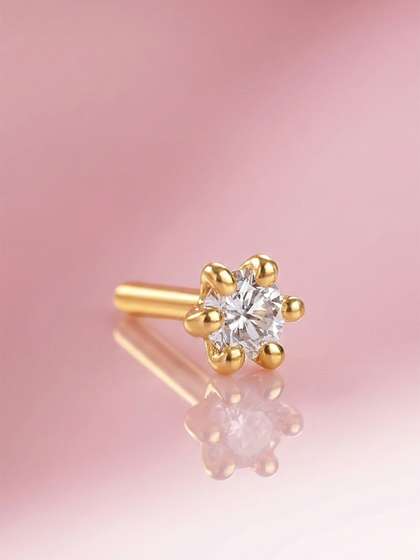 MAEJOY Solitaire
                          Lab grown diamond 92.5 Sterling Silver 18KT
                          Gold plated nose pin