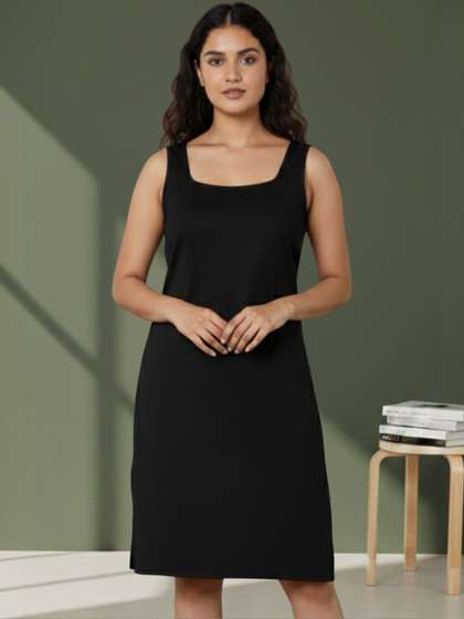 myplusfashion Plus
                          Size Women Long Side Slits Slip Camisole