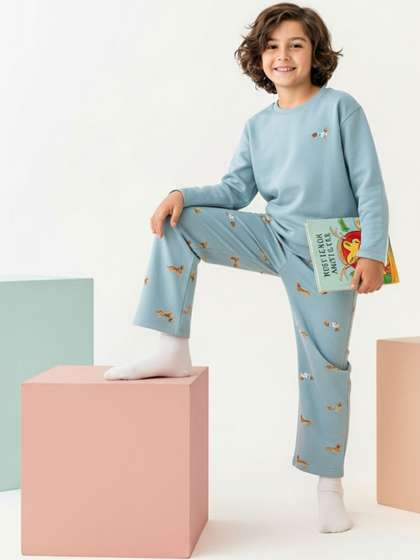 Trendyol Boys Printed
                      Pure Cotton Maxi Nightdress