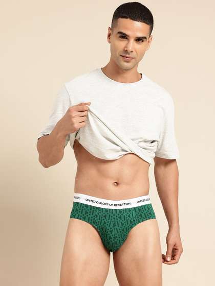 United Colors of
                          Benetton Men Seamless Brand Logo Printed
                          Briefs
