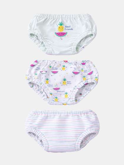 Bodycare Girls Pack of 3
                    Printed Assorted Cotton Blend Fashion