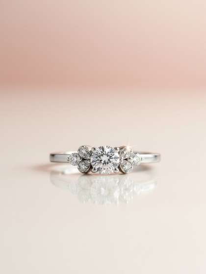 MAEJOY Lab grown
                          diamond 92.5 Sterling Silver 18KT Rhodium
                          plated ring