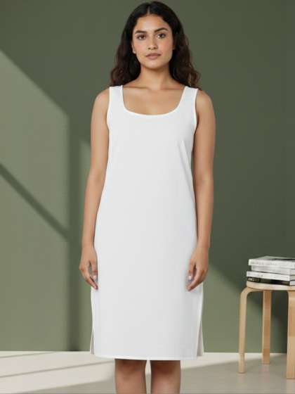 myplusfashion Plus
                        Size Women Long Side Slits Slip Camisole