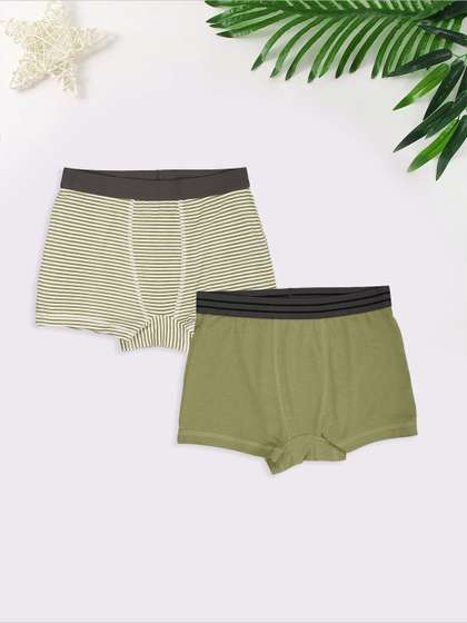 Pantaloons Junior Boys
                    Pack of 2 Cotton Colourblocked Trunks