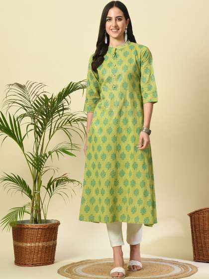Anouk Women Ethnic
                          Motifs Embellished Cotton Kurta