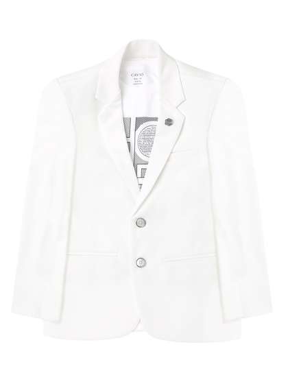 CAVIO Boys Pure Cotton
                      Single-Breasted Blazer And T-Shirt