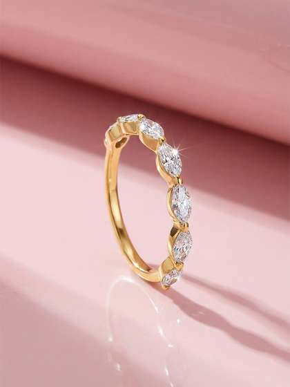 MAEJOY Women Lab
                        grown diamond 92.5 Sterling Silver 18KT Gold
                        plated ring