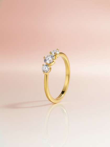 MAEJOY Women Lab
                        grown diamond 92.5 Sterling Silver 18KT Rhodium
                        plated ring