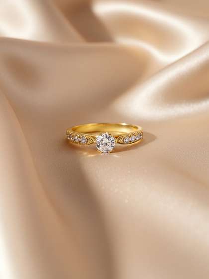 MAEJOY Solitaire Lab
                        grown diamond 92.5 Sterling Silver 18KT Rhodium
                        plated Ring