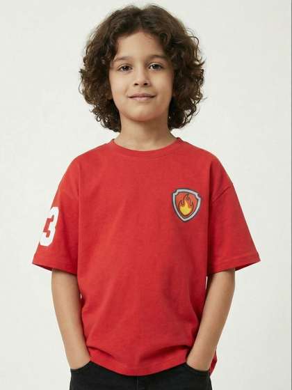 Button Bear Kids Boys
                      Paw patrol Red Kids Oversized T-Shirt