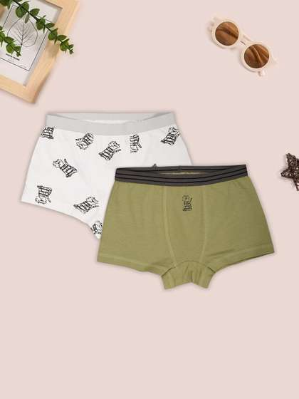 Pantaloons Junior Boys
                    Pack of 2 Cotton Assorted Printed Trunks