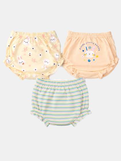 Bodycare Girls Pack of 3
                    Printed Assorted Cotton Blend Fashion