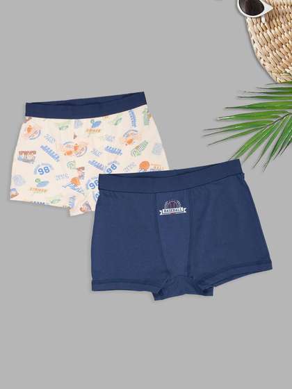 Pantaloons Junior Boys
                      Pack of 2 Cotton Assorted Printed Trunks