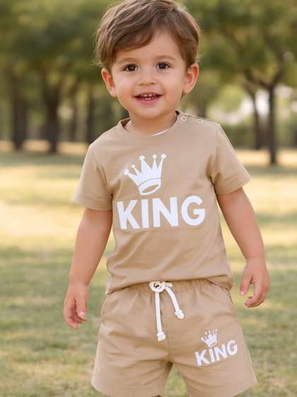 BLARY FASHION PLANET
                      Unisex Kids Printed T-shirt with Shorts