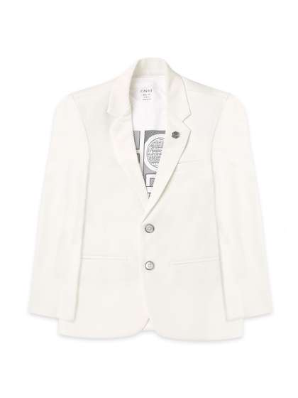 CAVIO Boys Comfort Fit
                    Notched Lapel Collar Pure Cotton Single-Breasted
                    Blazer & T-Shirt