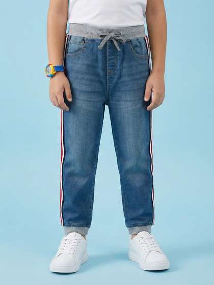 Nauti Nati Boys
                      Regular Fit Mid-Rise Low Distress Light Fade
                      Stretchable Jeans