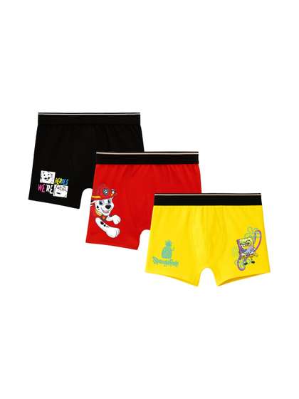 Button Bear Boys Pack of
                    3 Cotton Motu Patlu & Paw Patrol & Garfield
                    Printed Trunks