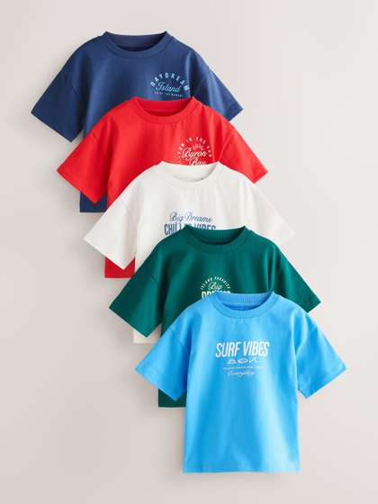 NEXT Boys Pack of 5
                    Printed T-shirts