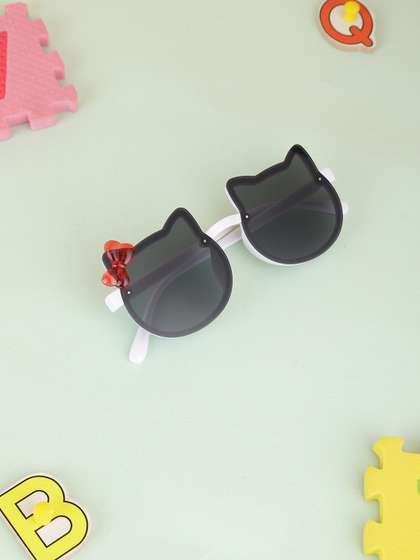 PASSION PETALS Unisex
                    Kids Black Cateye Sunglasses