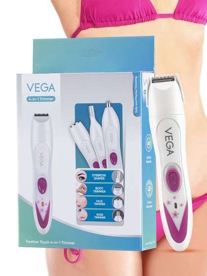 VEGA Women Feather Touch
                    4-In-1 Trimmer for Trimming Eyebrows Face &
                    Bikini Area