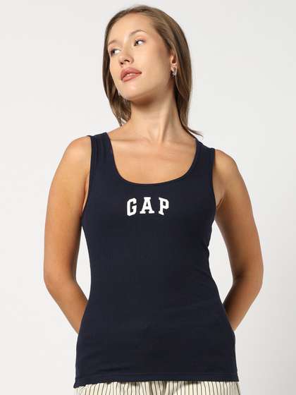 GAP Brand Logo
                        Printed Ribbed Slim Fit T-shirt