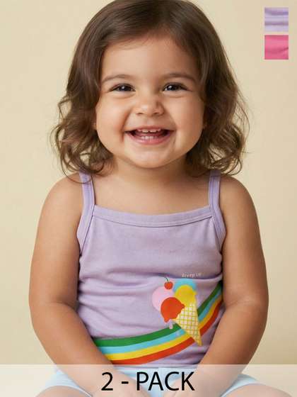 Nauti Nati Girls
                        Pack Of 2 Pure Cotton Tops
