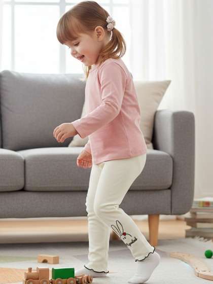SALTY PUMPKIN Girls
                    Cotton Solid Leggings