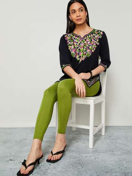 Melange by
                          Lifestyle Women Solid Ankle Length Leggings