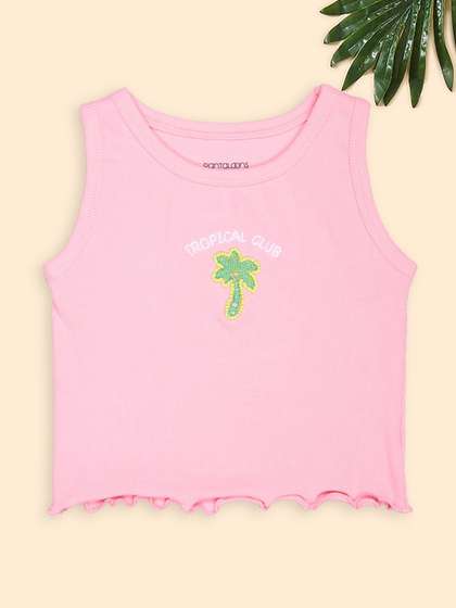 Pantaloons Junior
                      Girls Printed Round Neck T-shirt