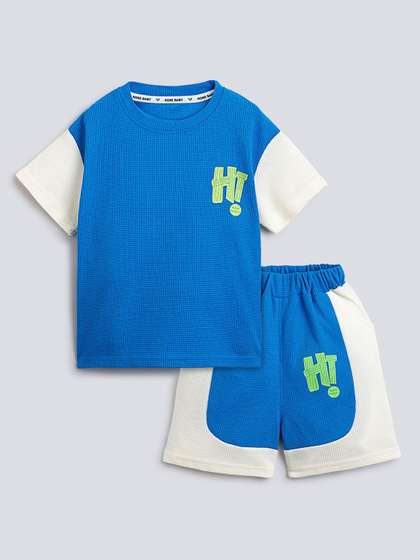 Hopscotch Boys Printed
                    T-shirt with Shorts