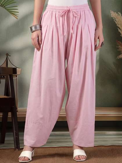 Clora Creation
                          Women Solid Loose Fit Cotton Farshi Salwar