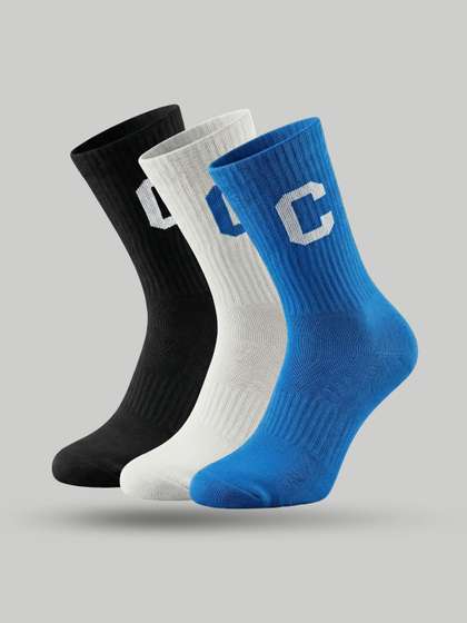 XYXX Men Pack of 3
                    Cotton Assorted Patterned Above Ankle Socks