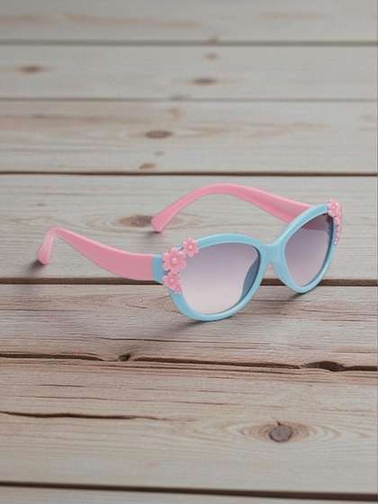 RICH CLUB Girls Brown
                    Lens & Blue Oval Sunglasses with