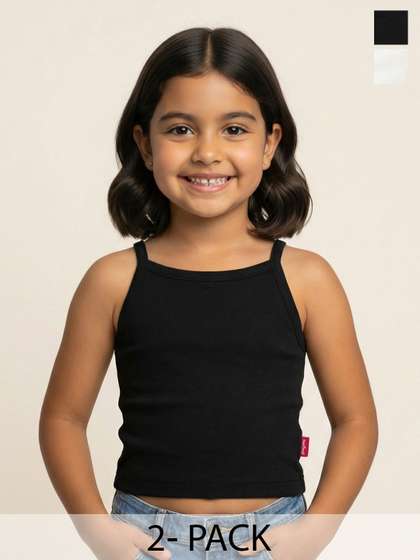 Nauti Nati Girls Pack of
                    2 Pure Cotton Tops