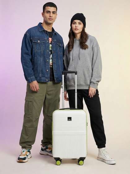 WROGN Textured
                          Hard Cabin Suitcase Trolley Bag- 50L
