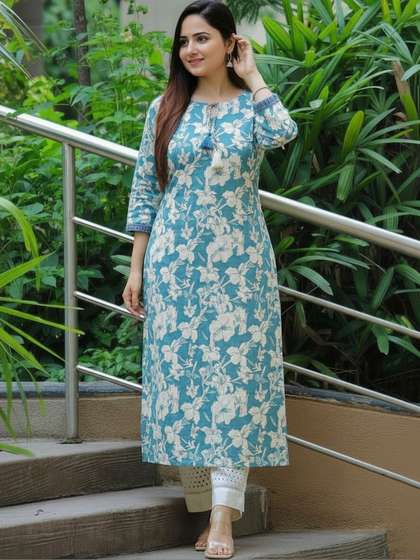 Sa Rasa Women Floral
                        Printed Kurta