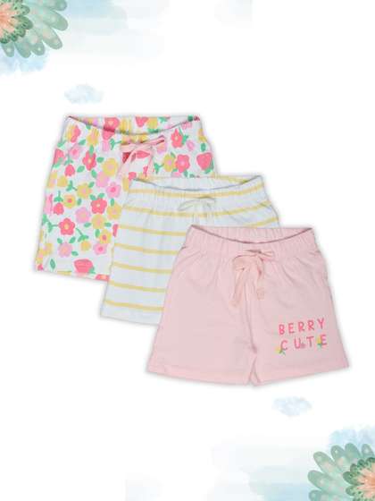 Pantaloons Baby Pack
                      Of 3 Girls Floral Printed Cotton Shorts
