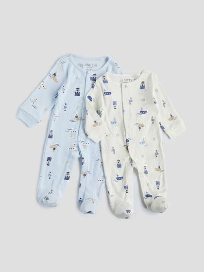 Juniors by Babyshop
                      Boys Pack of 2 Printed Sleepsuit