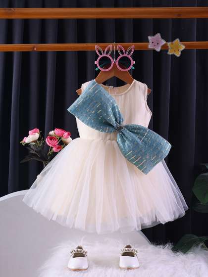 Toonyport Girls
                    Embellished Sleeveless Net Fit & Flare Dress