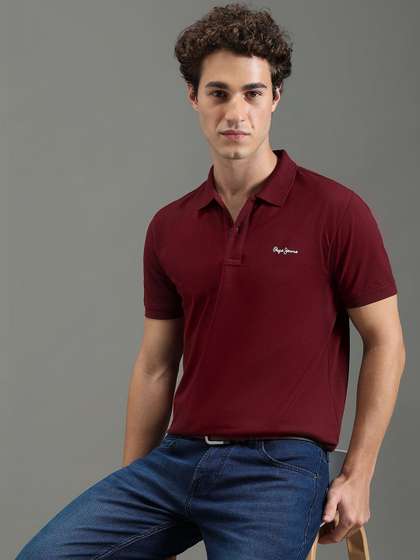 Pepe Jeans Men Brand
                        Logo Polo Collar T-shirt