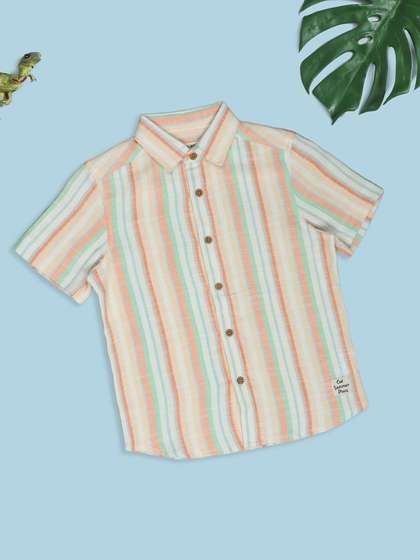 Pantaloons Junior Boys
                    Striped Casual Shirt