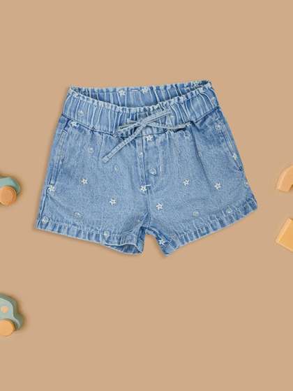 Pantaloons Junior
                      Girls Embellished Denim Denim Shorts Technology