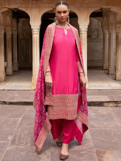 TYLISSA Women Ethnic
                        Motifs Embroidered Regular Kurta with Trousers
                        & With Dupatta