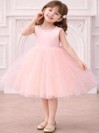 DELIMA FASHION Net Fit
                    & Flare Dress
