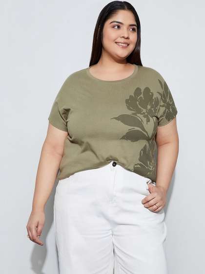 Nexus by Lifestyle
                        Plus Size Women Floral Printed T-shirt
