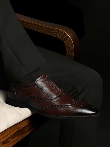 LOUIS STITCH
                          Brunette Brown Formal Lace-Up Brogues for men