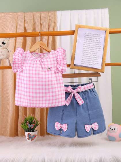Toonyport Girls
                        Checked Top with Shorts