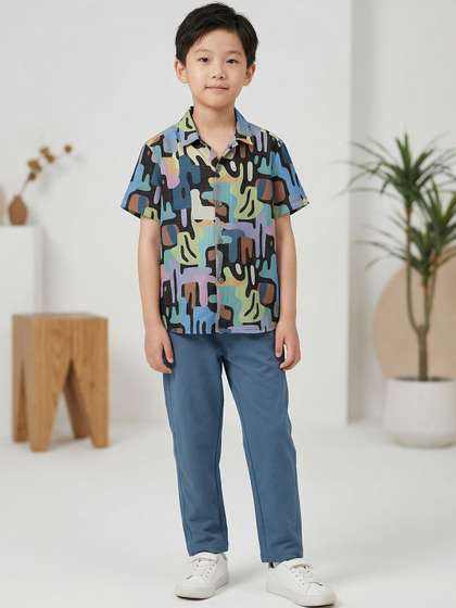 HELLCAT Boys Printed
                    Shirt with Trousers